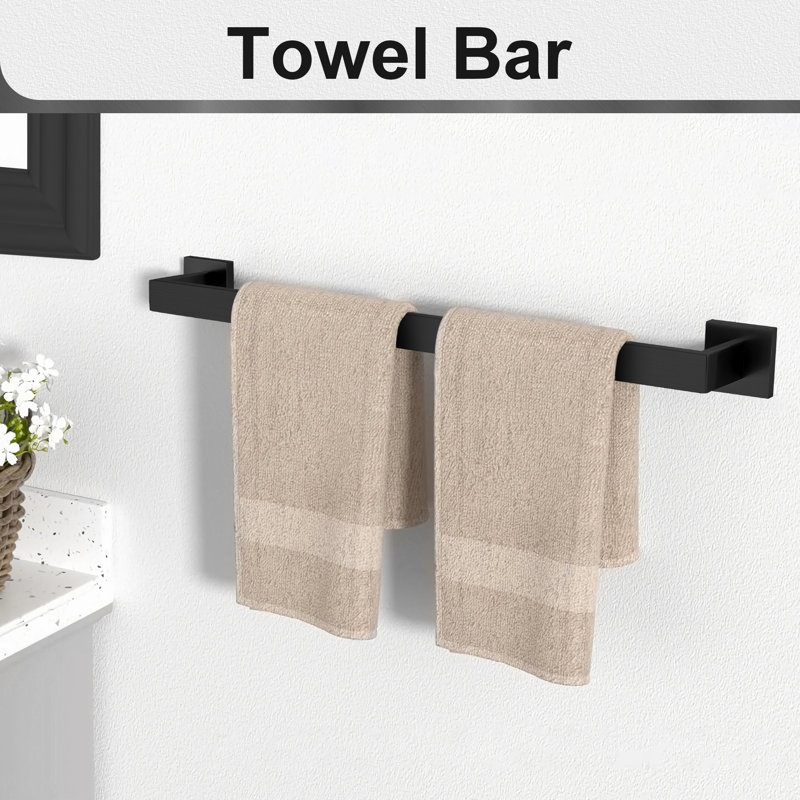 5-piece Bathroom Hardware Set, Matte Black