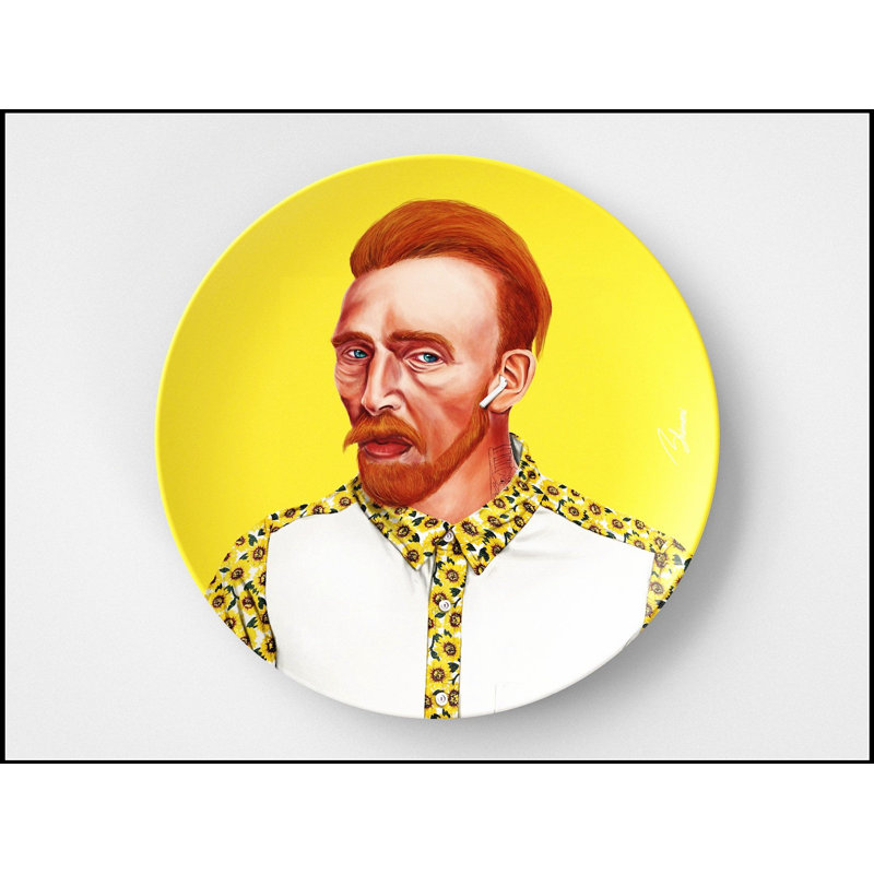 Vincent Van Gogh Inspired 10 Inch Round Plate, Microwave and Dishwasher Safe, Recyclable, Made in the U.S.A.