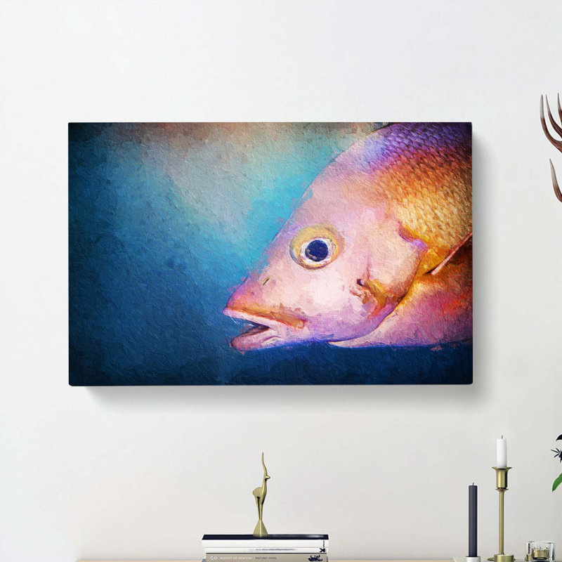 Pink Snapper Fish - Wrapped Canvas, 35cm H x 50cm W x 3cm D