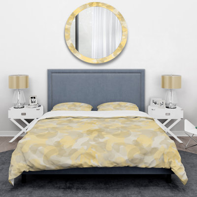 Military Yellow Camouflage Polyester Abstract Duvet Cover
