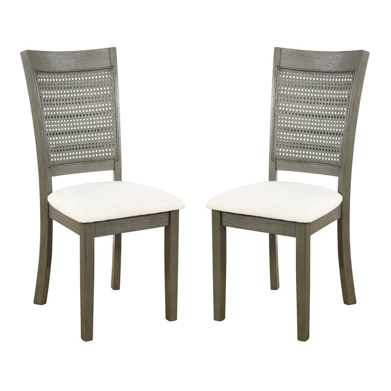 Chaise d'appoint Copenhagen, Gris antique / lin blanc, Gris antique