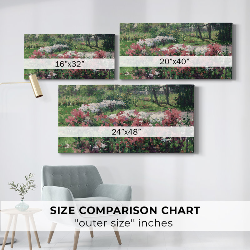 Botanical Series-CD XXV- Toile tendue avec châssis - Prêt à accrocher, H 16 po x l 32 po