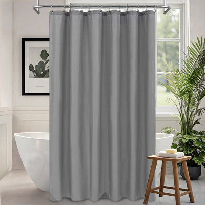 Kidd Waterproof Fabric Single Shower Curtain Liner With Magnets