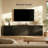 NTC VEIL 2 Door Storage Cabinet, Solid Wood Accent Cabinet with Vertical Fluted Doors, Modular Storage System, Expandable Cabinet for Living Room & TV Stand, Easy Assembly, Burnt Black-910237974