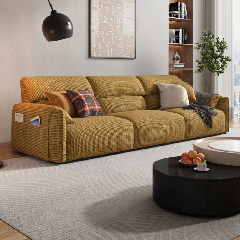 Canapé moderne simple de style crème, Jaune