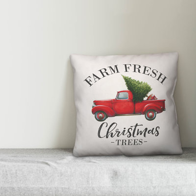  Farm Fresh Christmas Trees Throw Pillow
