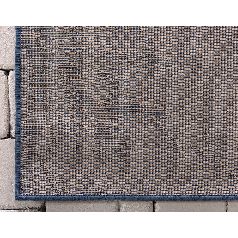 Outdoor Veranda Area Rug Waves Color, Rectangle 8' x 11'4"