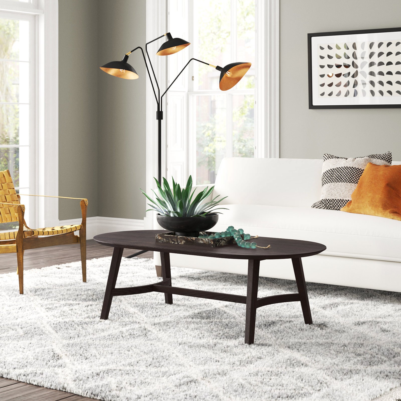 Signa Solid Wood Coffee Table, Brown