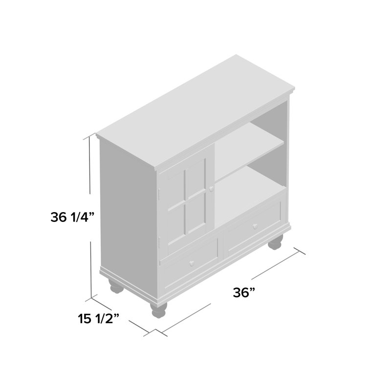 Meuble télé 40 po avec armoire de rangement et tablettes Schererville, Expresso