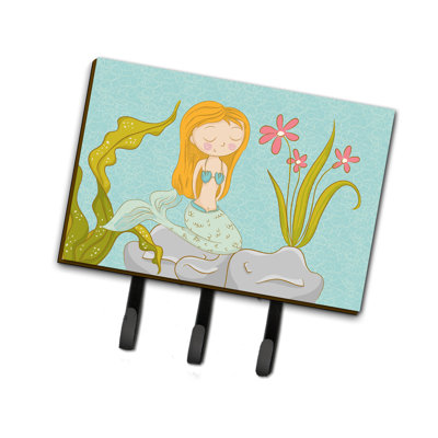 Metal Wall Organizer with Key Hooks