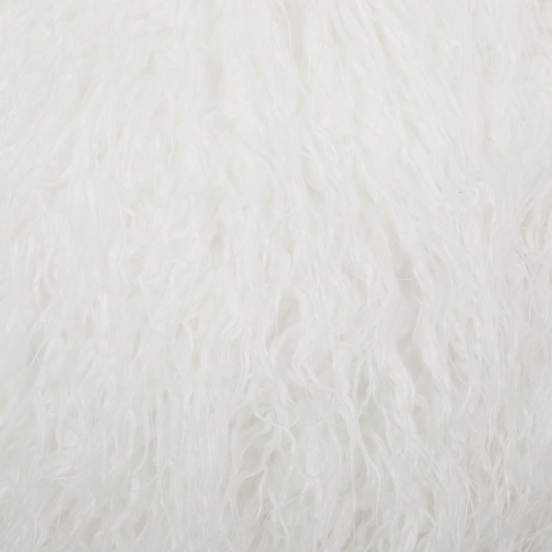 Fauteuil à billes 3 pi Hawley, H 25 po x l 35 po x P 35 po, Fausse fourrure blanche