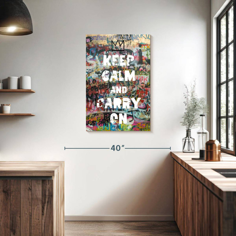 Tergel Keep Calm And Carry On, H 36 po x l 24 po