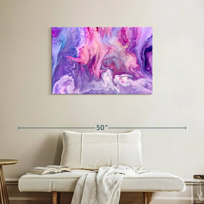 Avery Abstract Lavender, 24" H x 36" W