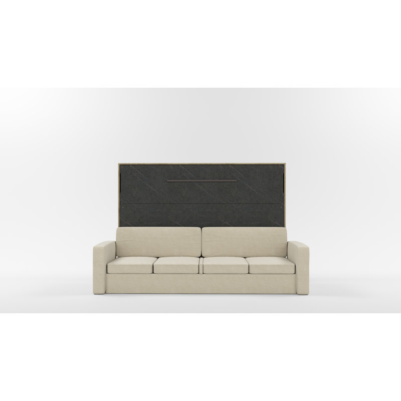Neidelin Upholstered Bed, Beige/Grey/Cream