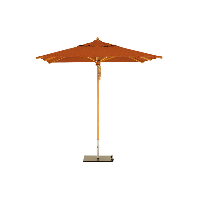 Safari 11.5' Square Umbrella, Tuscany, Square Metal Base with Wheels, 99.6" H x 114.17" W x 114.17" D