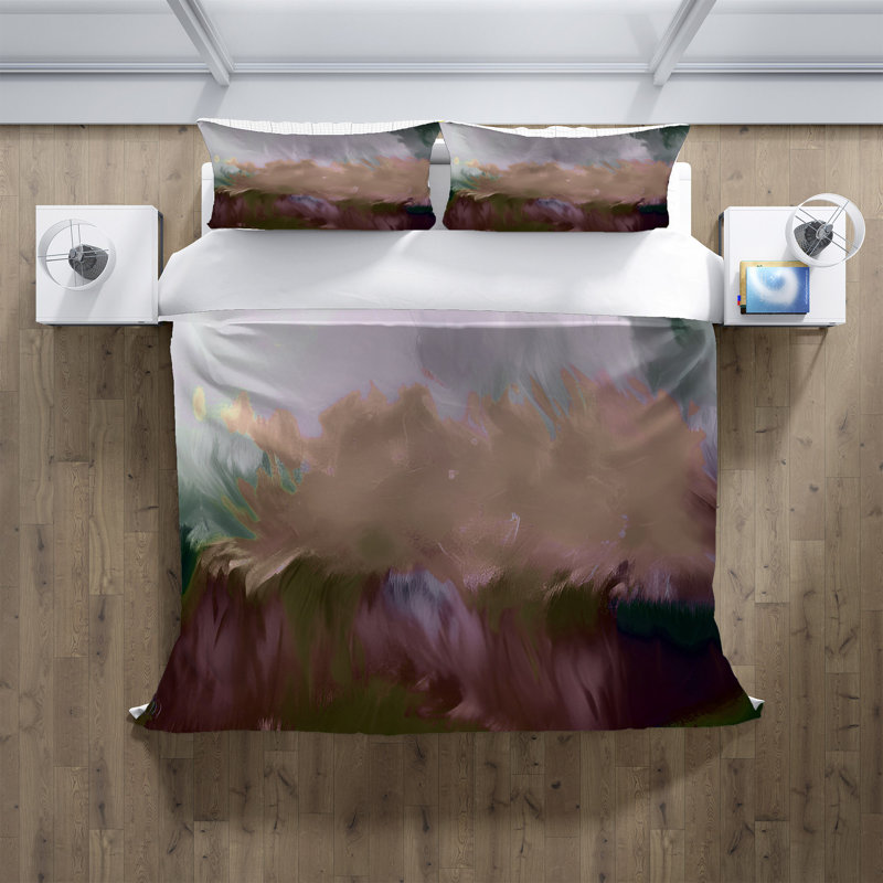 Polyester Abstract Duvet Cover, King Duvet Cover + 2 King Shams