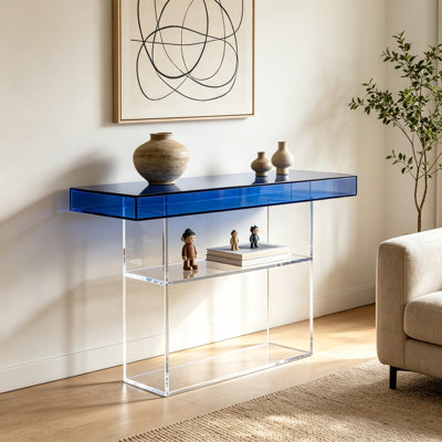 Console en acrylique transparent à base transparente