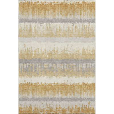 Premium Machine Washable Jahnke AMF1013 Stripes Rug