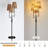 Boho Floor Lamp, 68In. Rattan Floor Lamp With Rattan Shade,3 Light Tree Standing Lamp For Bedroom,Nursery,E26 Socket, Living Room Floor Lamp(Black)