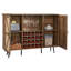 Armoire à vin de grande capacité avec support et porte-verre Glacière rustique polyvalente