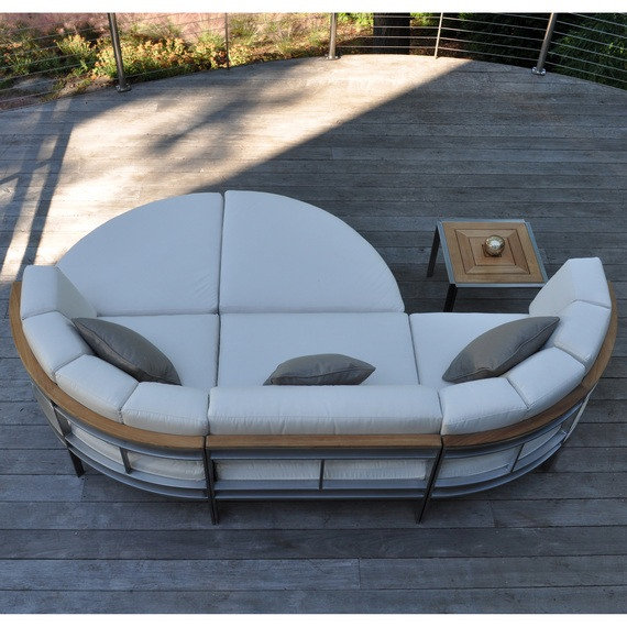 Tivoli Outdoor Square Teak Side Table, No