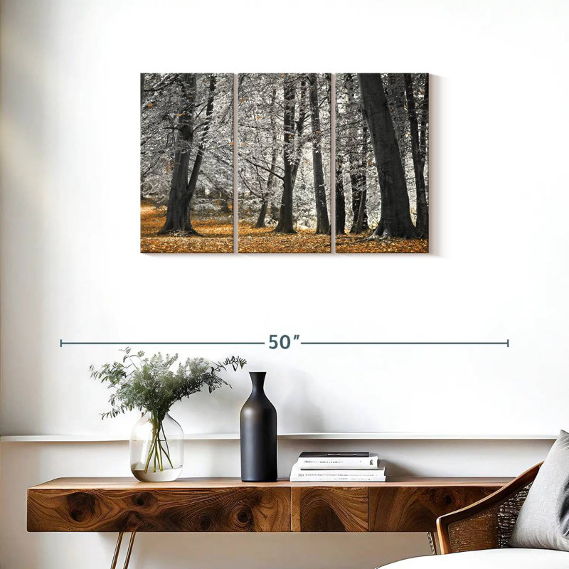 Harnek Autumn Trees And Leaves, 20" H x 33" W