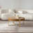 Wooden Olive-Shaped Tea Table for Living Room