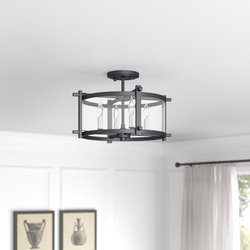 Crissey Glass Semi Flush Mount