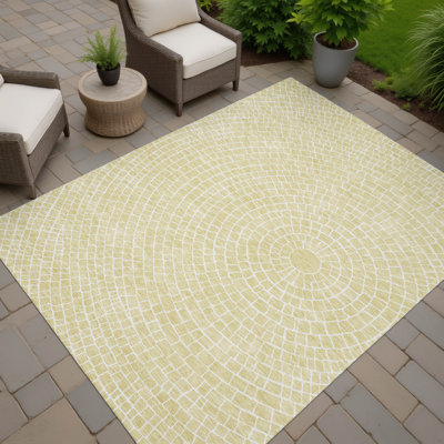 Tapis géométrique intérieur / extérieur lavable à la machine Chantille ACN2455