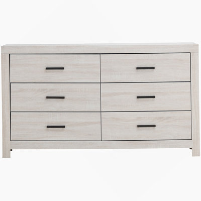 Commode blanche à 6 tiroirs