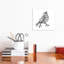 Chin Up - Cute Little Bird Jackson Pollock Style Drawing by OLena Art - Print on Canvas-63929834-63929835