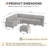 6 - Piece Soft Upholstered Modern Modular Sectional Sofa Set With Movable Ottoman-1547616188