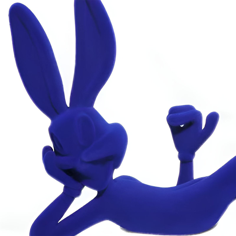 Modern Luxury Long-Ear Rabbit Ornament, Blue