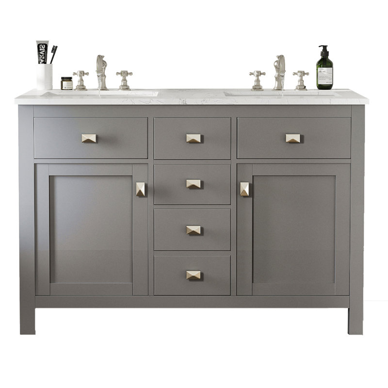 Odilion 48" Double Bathroom Vanity Set, Gray