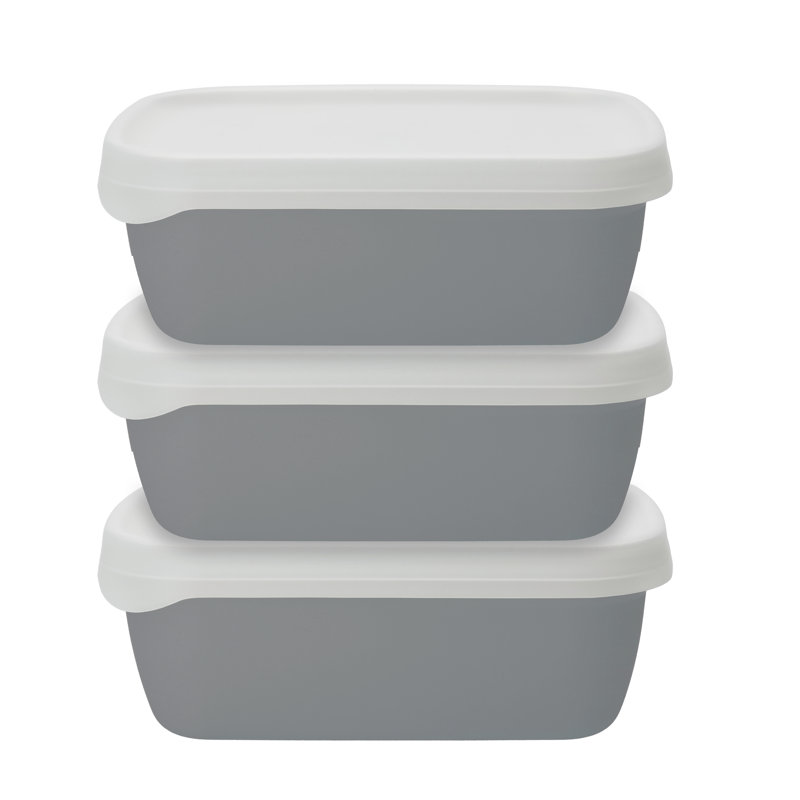 Food Storage - Set of 3 Containers and 3 Lids