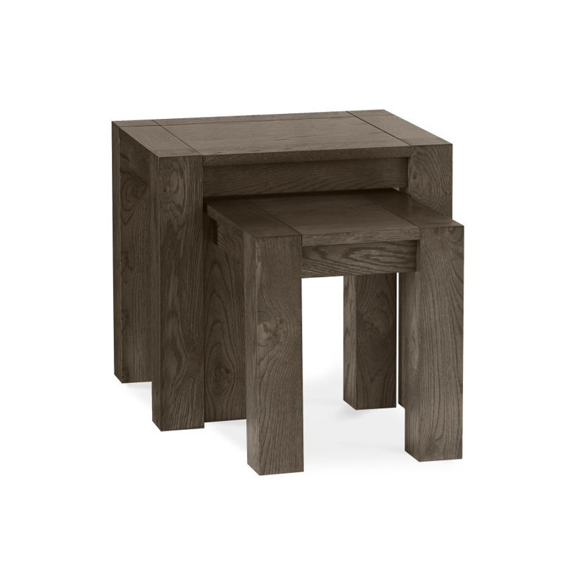 Bowenfels Solid Wood Nesting Tables, Dark Oak