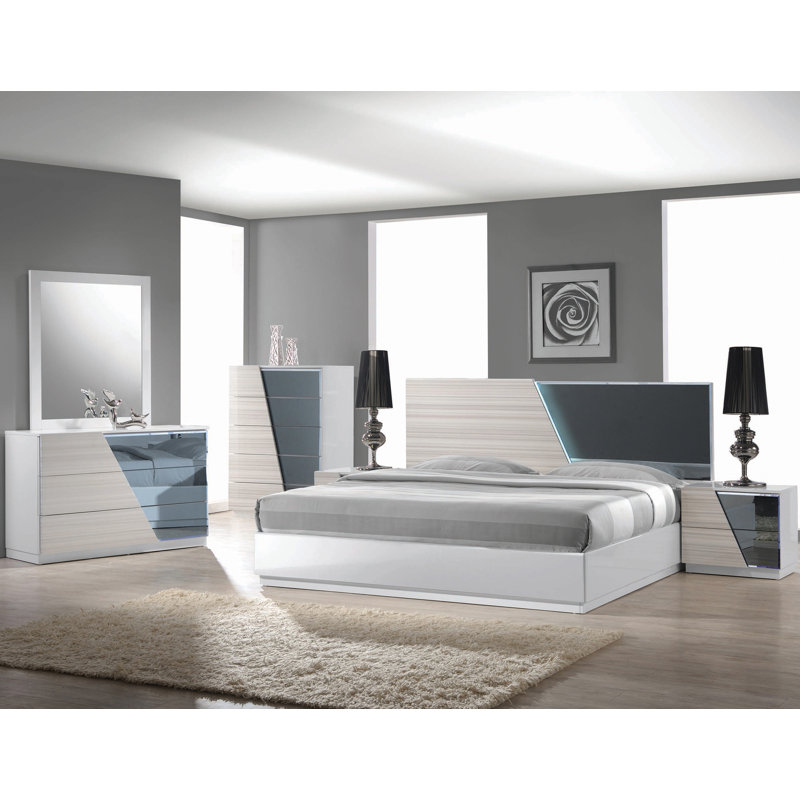 Commode 3 tiroirs avec miroir Manchester