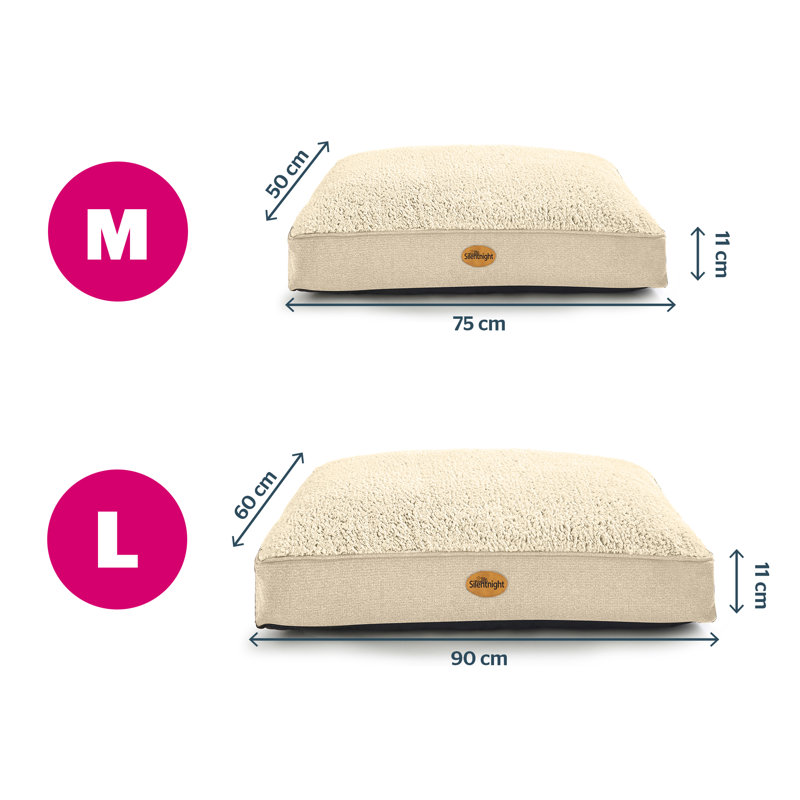 Silentnight Ultrabounce Pet Bed, Beige, 50cm H x 75cm W x 11cm D