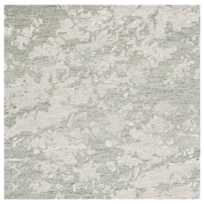 Kimara 403 Hand Tufted Wool Pile Abstract Rug, Square 6'