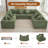 Boneless 137.9’’ Oversized U-Shape Sectional Sofa, Modular Compressed Cloud Couch with Memory Foam, No Assembly Needed-1397209894