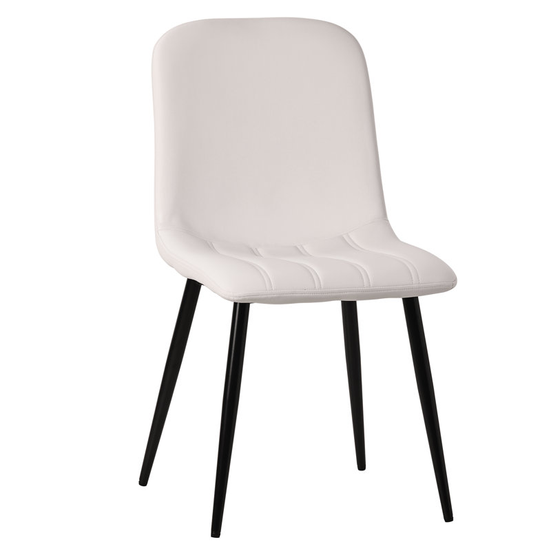 Faux Leather Upholstered Dining Chairs, Beige