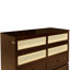 Lit escamotable, armoire en bois de pin avec décoration en rotin et tiroir de rangement pour une utilisation efficace de l'espace-750934071