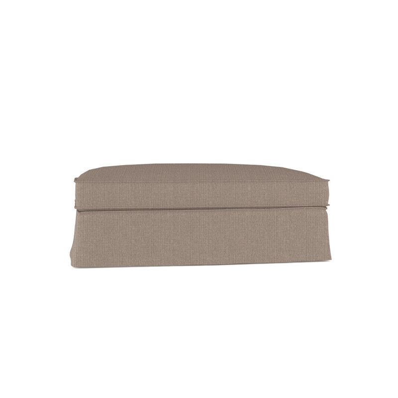 Mulberry Ottoman, Dark Brown, Vintage Leather Alabaster