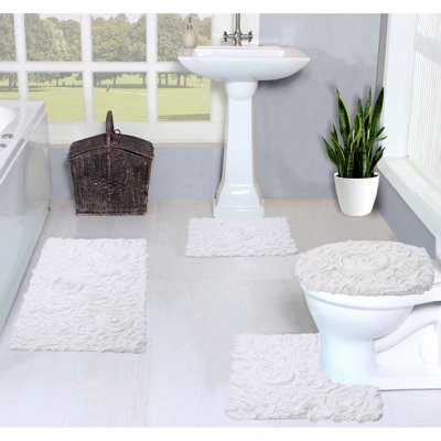 Alamanno 4 Piece Bath Rug Set