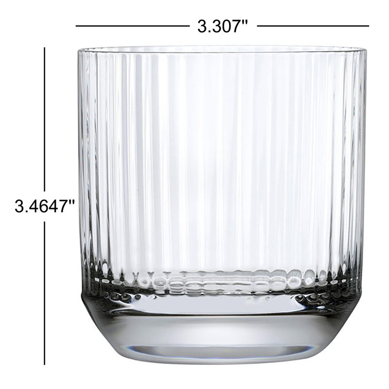 Set of 4 Big Top Handmade Crystal Whiskey Glasses, 10.75 Oz
