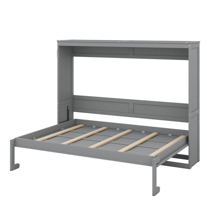 Armoire murale pliante pleine grandeur, moderne et compacte, Gris