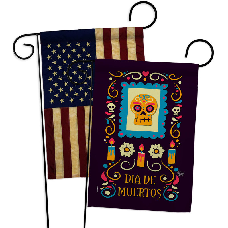 Drapeau de jardin en polyester 2 côtés 1 pi 5 po x 1 pi