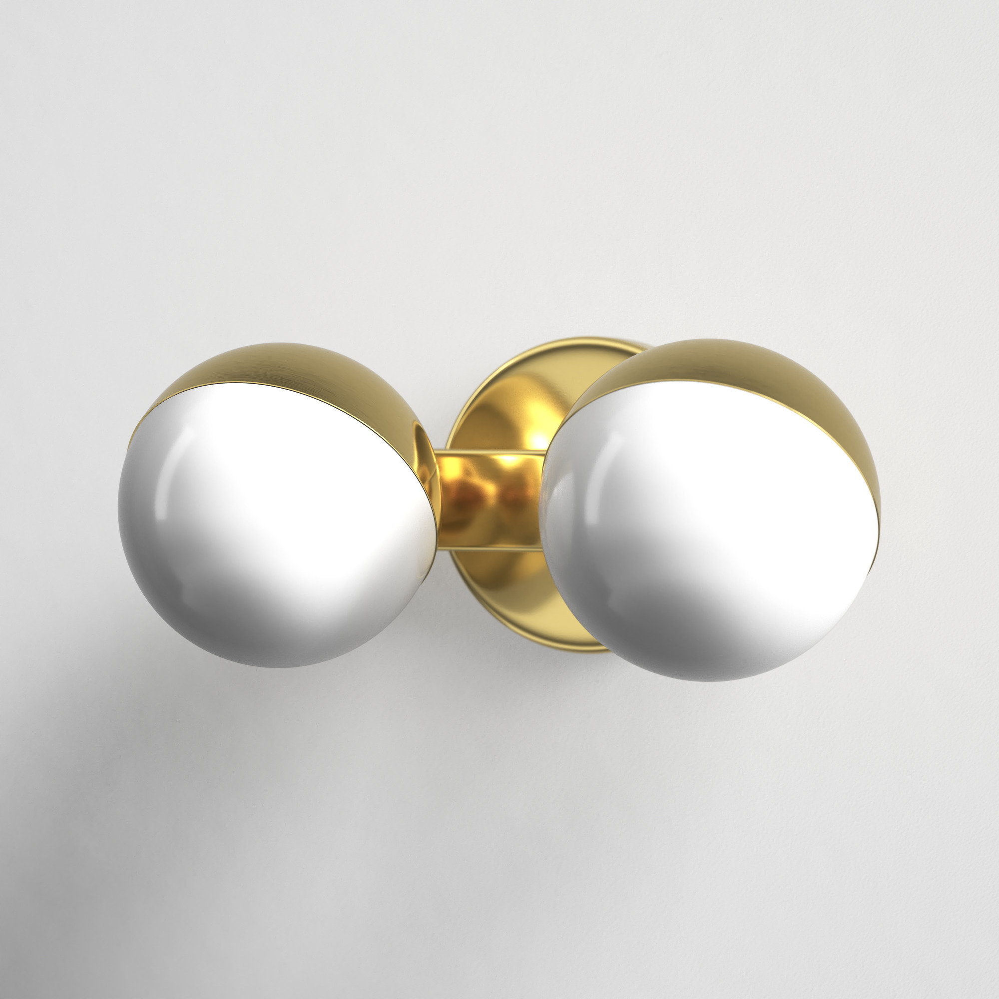 Toffee 2 Light Dimmable Vanity Light, Aged Brass