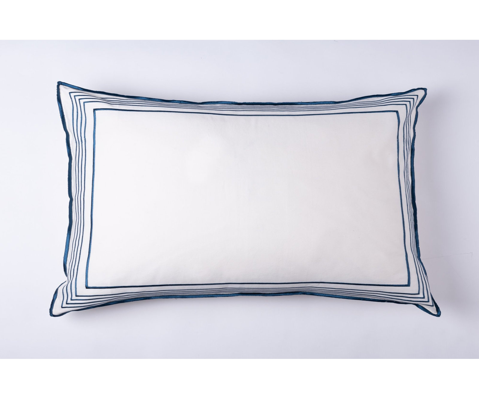 Erlea Cotton Sham Set, White/Adriatic, King