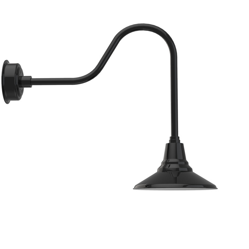 Luminaire de grange d’extérieur Albali, Noir, H 24,92 po x l 12 po x P 31 po